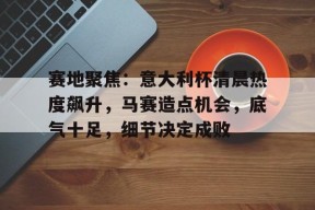 爱游戏-赛地聚焦：意大利杯清晨热度飙升，马赛造点机会，底气十足，细节决定成败的简单介绍
